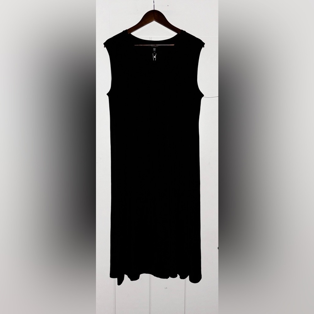 Eileen Fisher Jersey Knit Dress Women L Closet Essential Minimalist Boxy NEW
